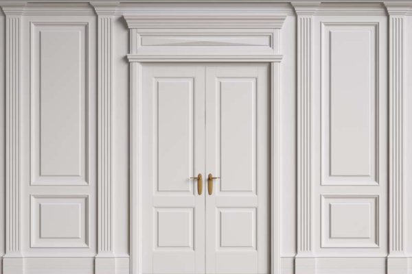 Wooden Door with beautiful trim